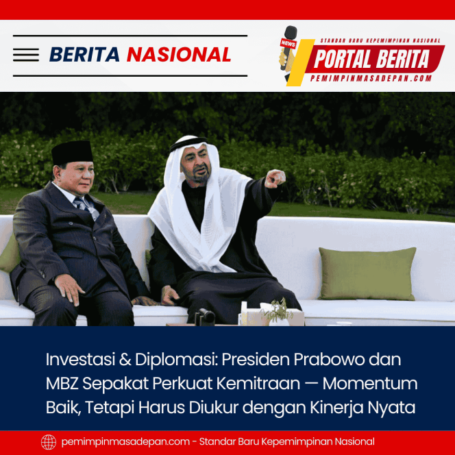 
 Presiden Republik Indonesia Prabowo Subianto dan Presiden Persatuan Emirat Arab (PEA) Sheikh Mohammed bin Zayed Al Nahyan (MBZ)