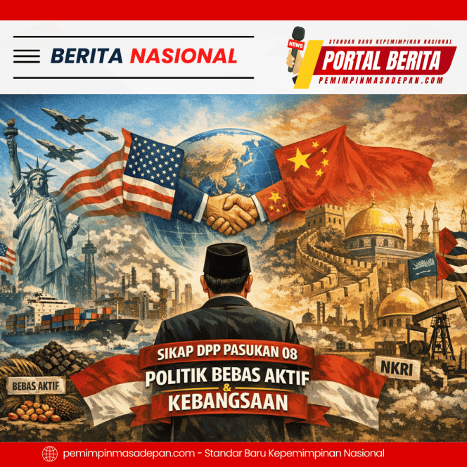 
 Pernyataan Sikap DPP Pasukan 08 Tentang Posisi Indonesia dalam Dinamika Geopolitik Global dan Dukungan terhadap Kepemimpinan Nasional
