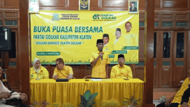 Ketua DPD Parti Golkar Klaten umumkan komposisi pengurus baru periode 2025 - 2030 (Foto : Siswanto)