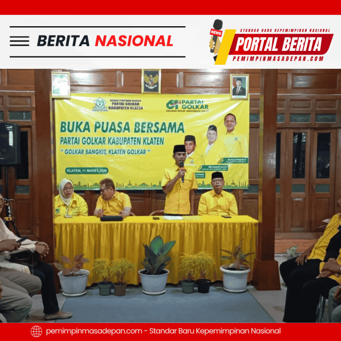 
 Ketua DPD Parti Golkar Klaten umumkan komposisi pengurus baru periode 2025 - 2030 (Foto : Siswanto)